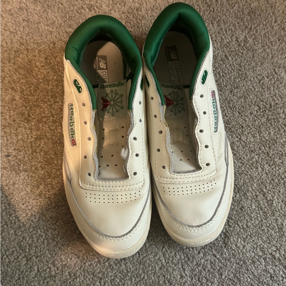 Reebok Cream Sneakers with Textured Soles